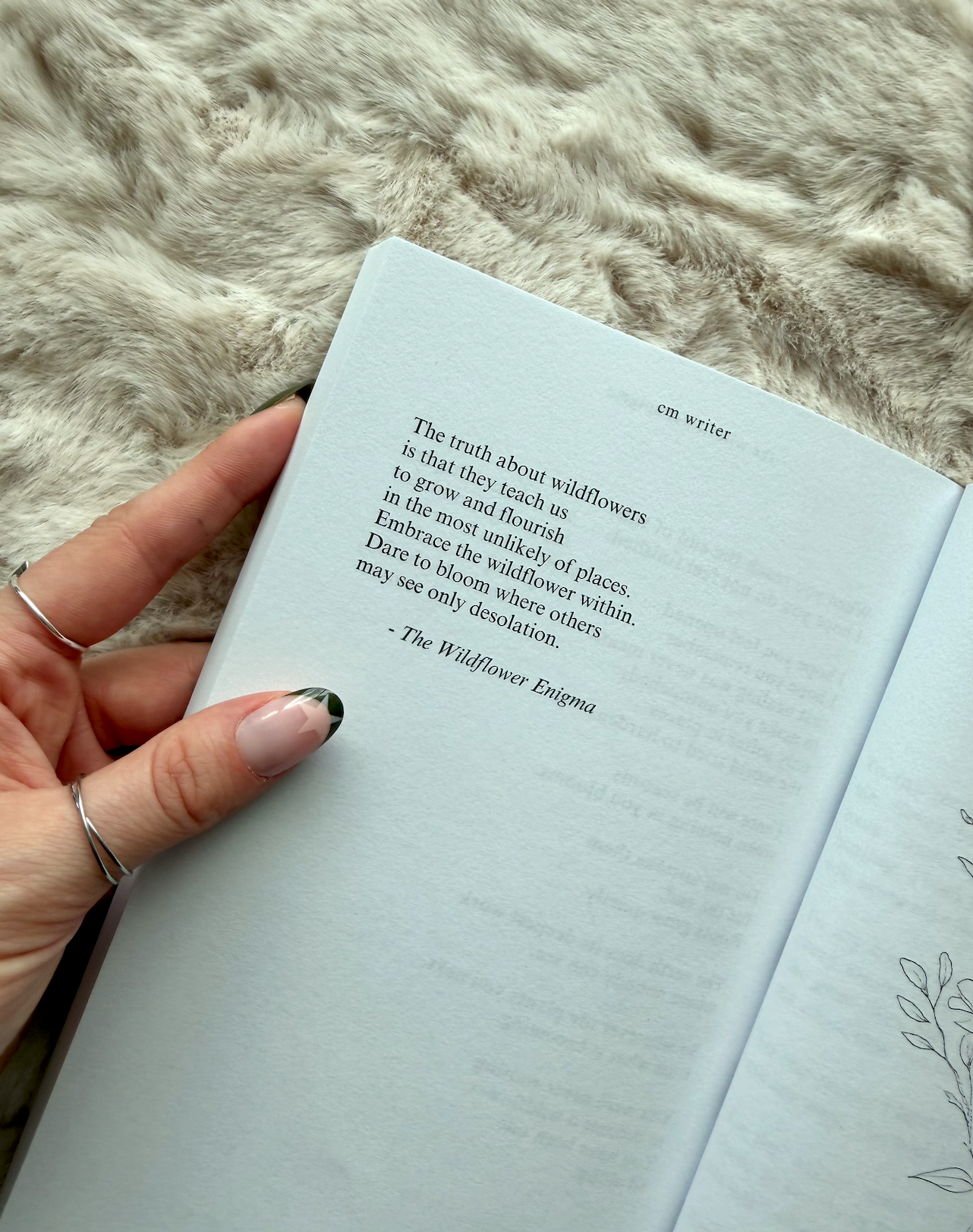 The wildflower poem inside The Wildflower Enigma